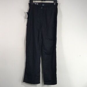 GAP Easy Twill Straight Fit Pant, Women's Size S - Black